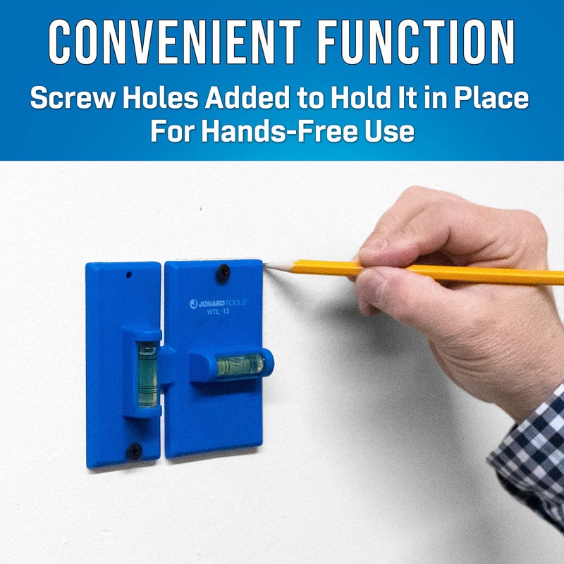 Jonard Tools أدوات جونارد WTL-12، قالب صندوق الحائط ومستوى لصناديق الكهرباء القديمة، أزرق - Image 5